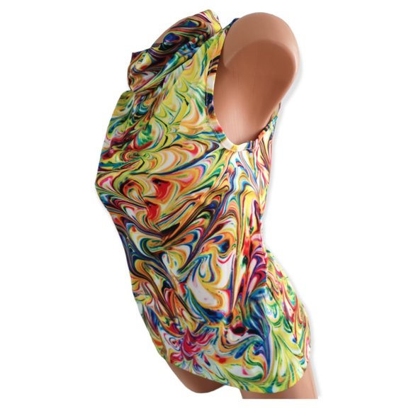 new Onepiece Pride Rave Shirt w. Built-in Mask Multocolor L - Picture 4 of 7